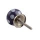 Purple Polka Dot Small Ceramic Cabinet Knob